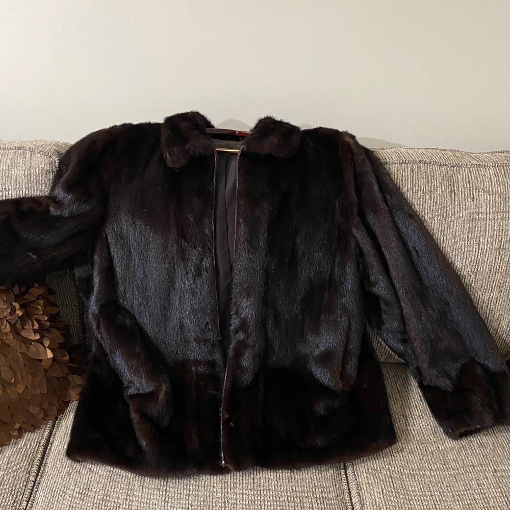Dark brown Mink Fur Coat